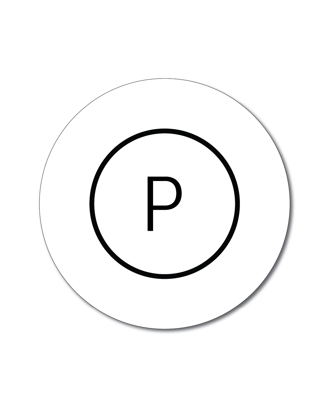 tvättsymbol självhäftande, valfritt gradantal, vit & rund skylt