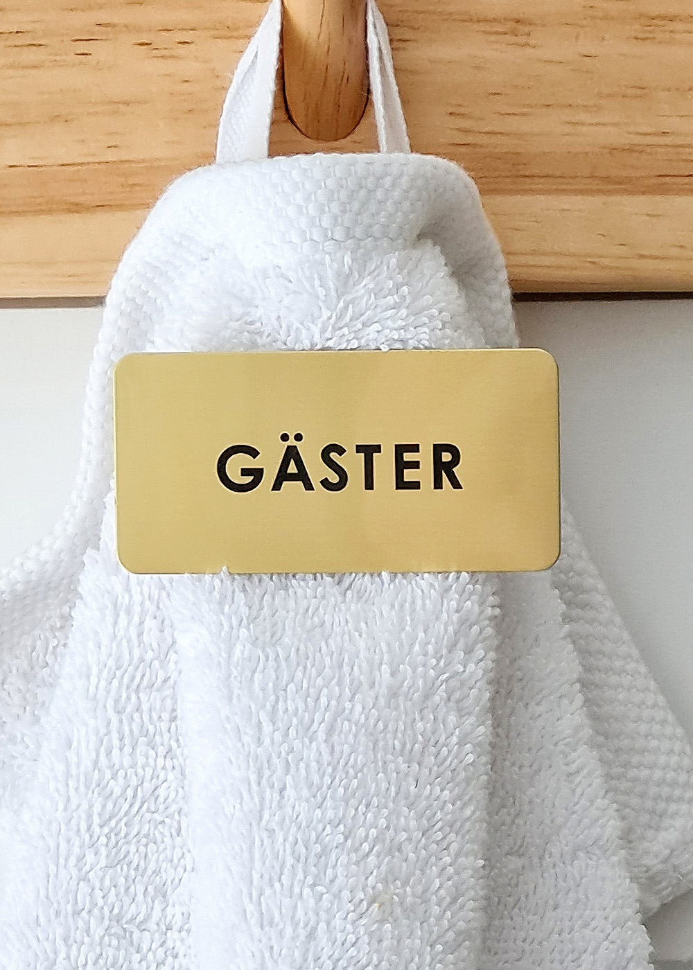 Skylt till gäster, mässing med magnetfäste - Bild 3