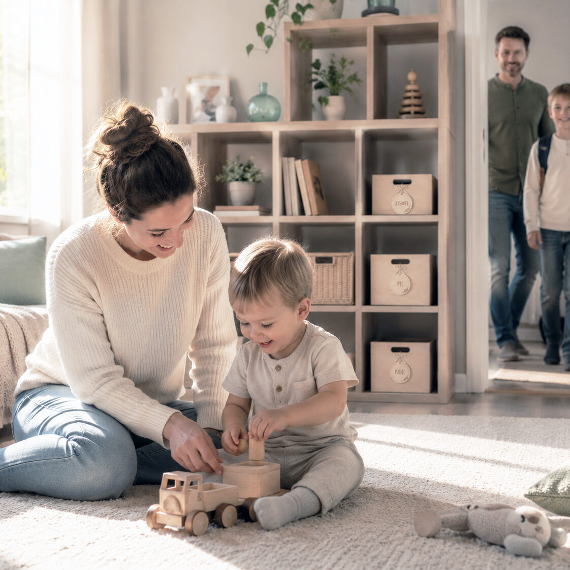 bild startsida - mamma-barn - familj-auto